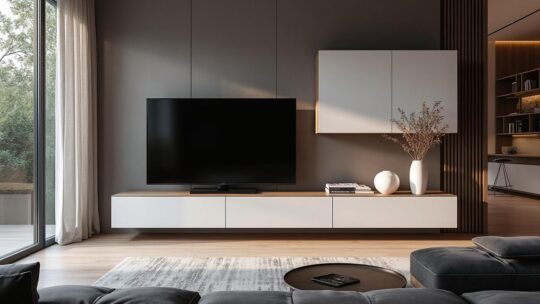 Comment intégrer un meuble TV à LED blanc laqué Horizon dans votre décoration ?