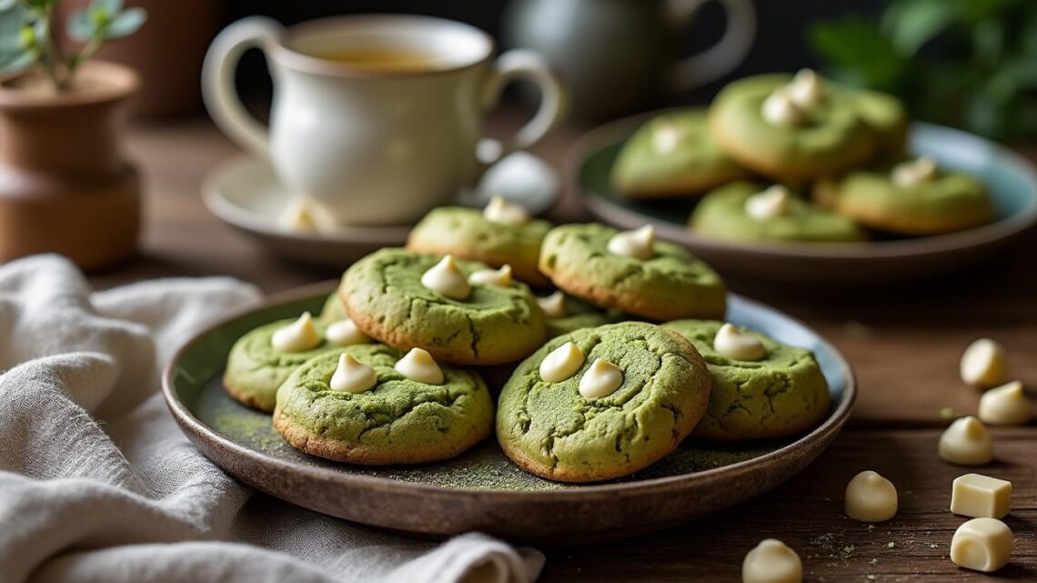 Comment les cookies au matcha et chocolat blanc peuvent égayer votre goûter