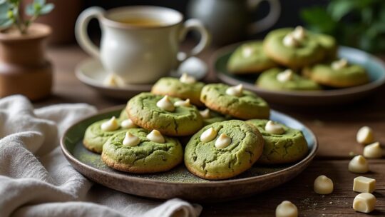 Comment les cookies au matcha et chocolat blanc peuvent égayer votre goûter