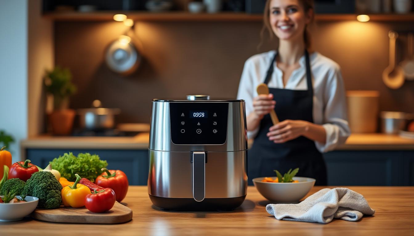 découvrez le cosori 58 air fryer, l'appareil innovant qui transforme votre expérience culinaire. avec sa technologie de cuisson à l'air, profitez de plats savoureux et croustillants, tout en réduisant l'huile et les calories. idéal pour une cuisine saine et rapide, le cosori 58 est l'allié parfait pour tous vos repas.