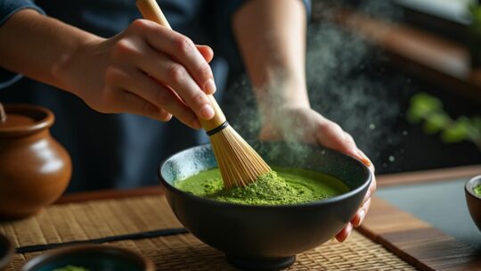Déguster le meilleur : la préparation du thé vert japonais en poudre expliquée