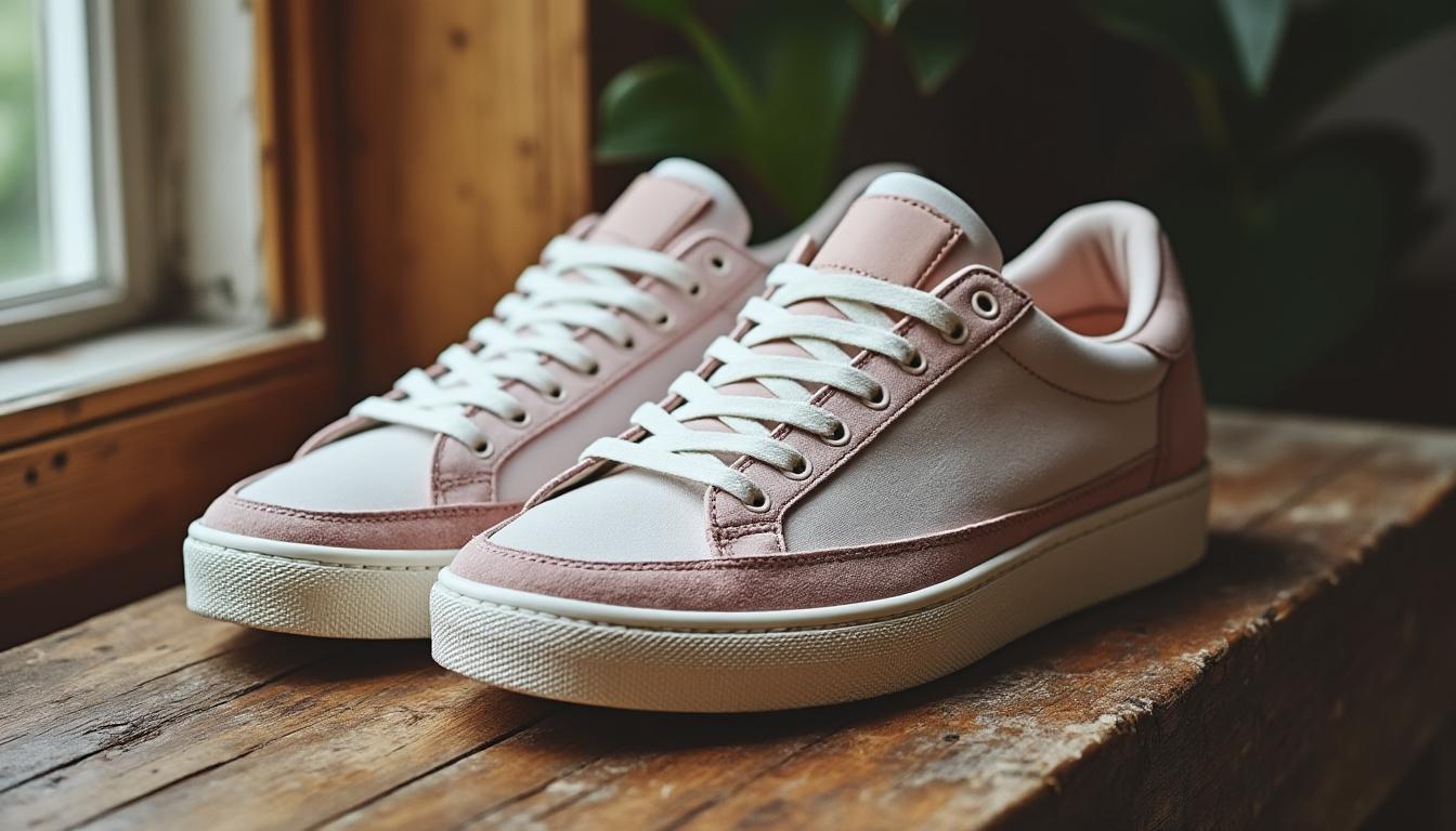 découvrez les baskets autry 01 low en cuir suédé blanc et rose : alliage parfait de style, écoresponsabilité et confort pour une allure tendance tout en respectant l'environnement.