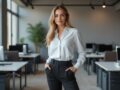 Les pantalons de travail pour femme qui garantissent une belle silhouette sur le lieu de travail