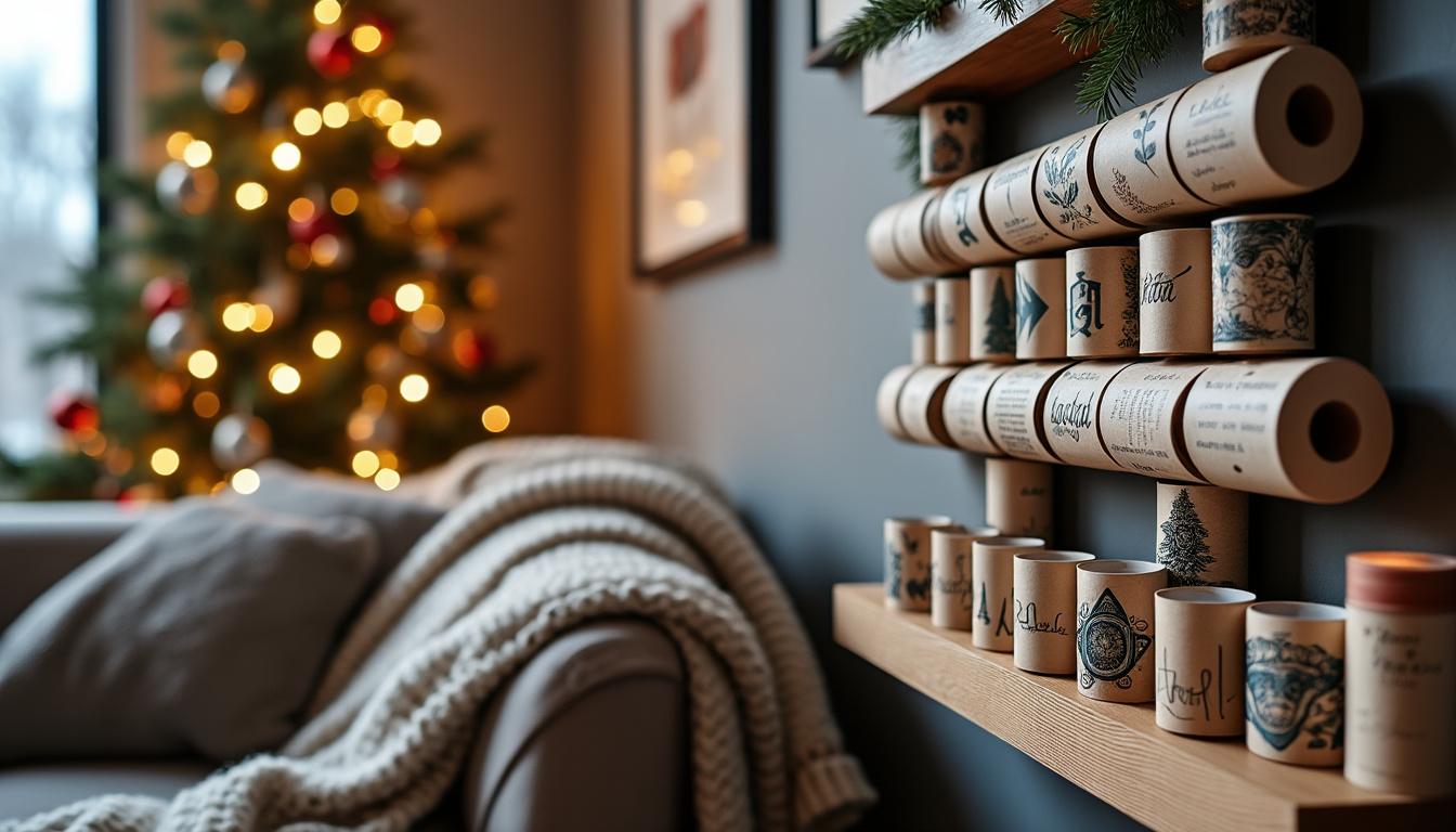 découvrez comment créer un calendrier de l’avent unique et personnalisé en papier toilette pour transformer votre décoration de noël avec originalité et créativité.