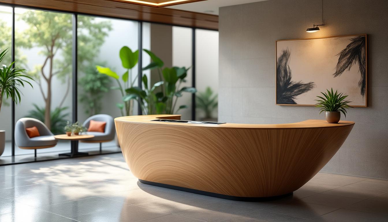 découvrez les tendances 2026 du design de banques d'accueil pour salons de coiffure, alliant esthétisme, fonctionnalité et accueil chaleureux pour sublimer votre espace professionnel.