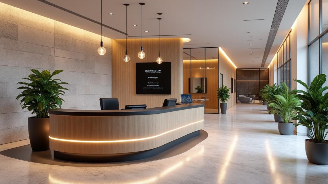 Les tendances de design de banque d&rsquo;accueil pour un salon de coiffure en 2026