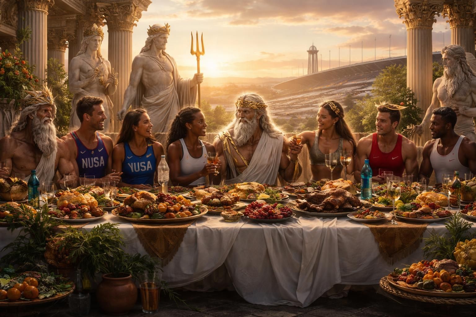 découvrez l'histoire fascinante et les traditions mêlées autour de la cène, interprétée comme un festin des dieux lors des jeux olympiques.