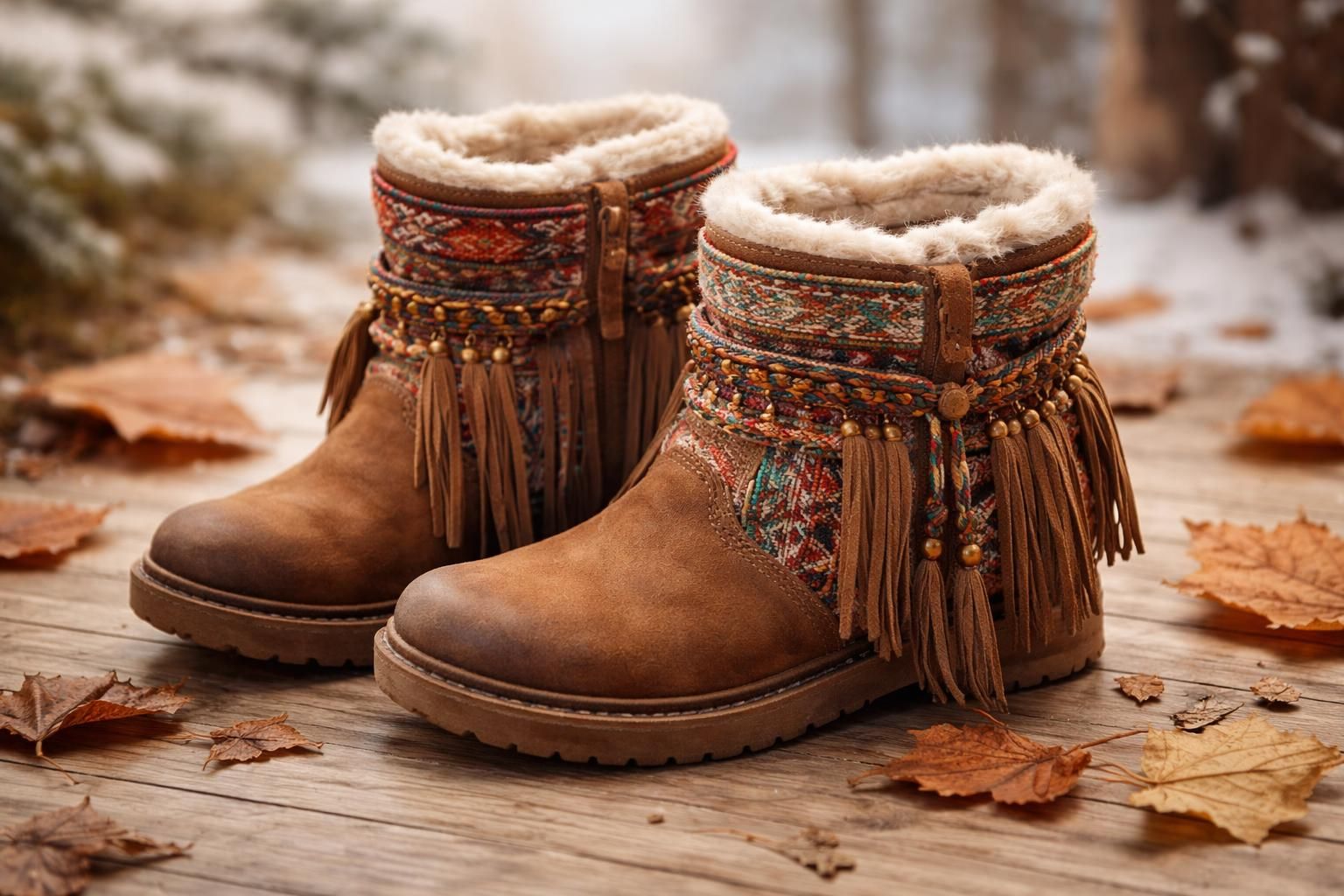 découvrez nos chaussures bohèmes pour l'hiver alliant style unique et chaleur optimale, pour affronter le froid avec élégance et confort.