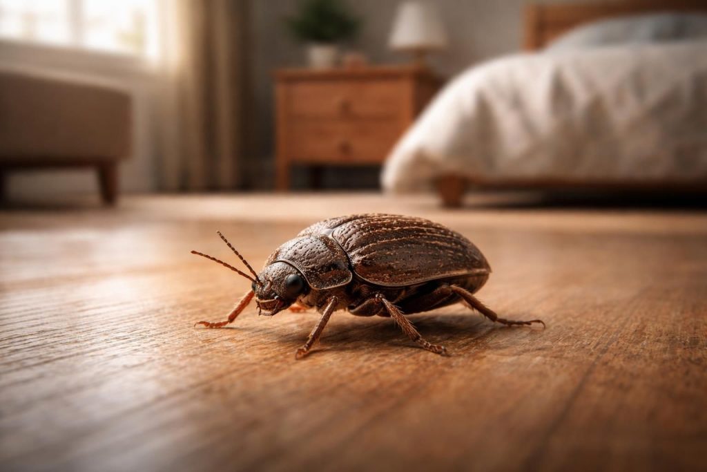 découvrez les raisons de la présence du petit insecte marron à carapace dure dans votre chambre et apprenez comment réagir pour protéger votre maison.