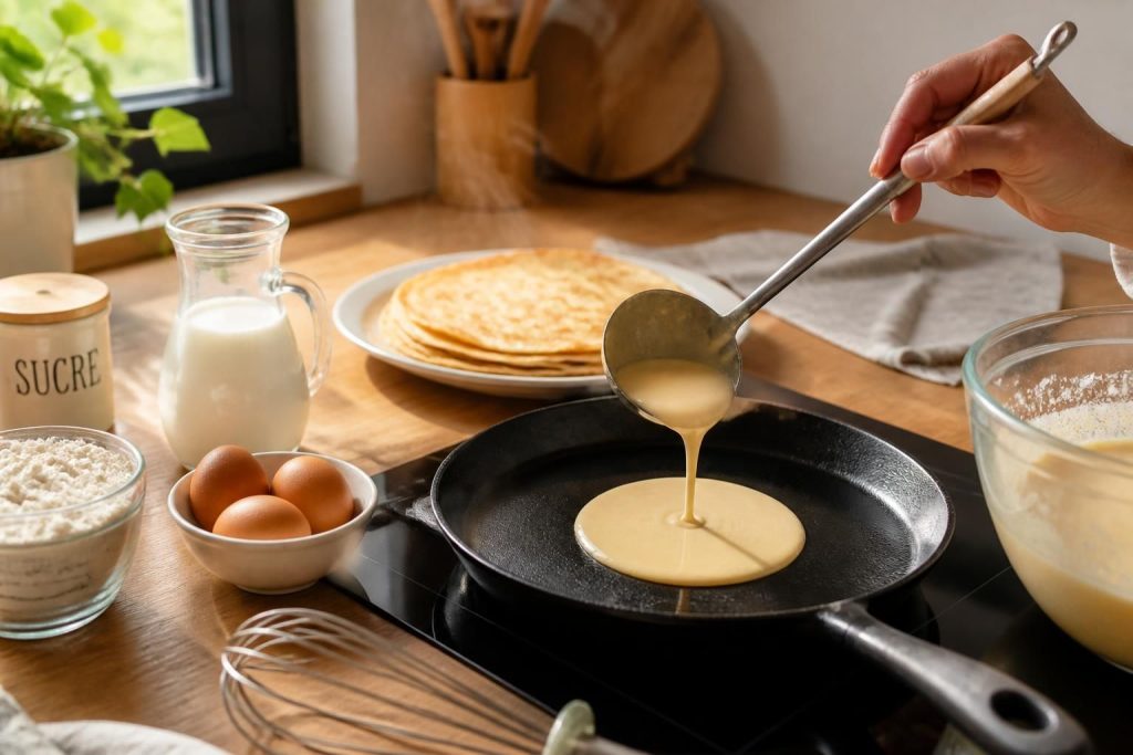 apprenez à préparer une recette facile de crêpes et réussissez-les du premier coup grâce à nos astuces simples et rapides.