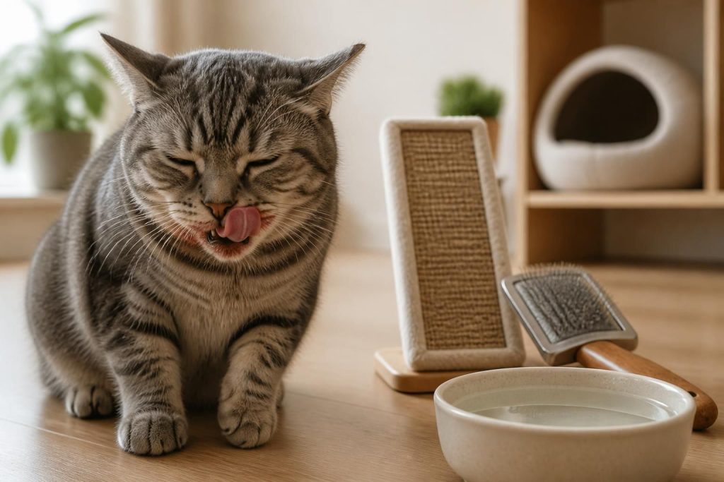 découvrez les symptômes indiquant une boule de poils coincée chez votre chat et apprenez les solutions efficaces pour soulager votre compagnon félin rapidement et en toute sécurité.