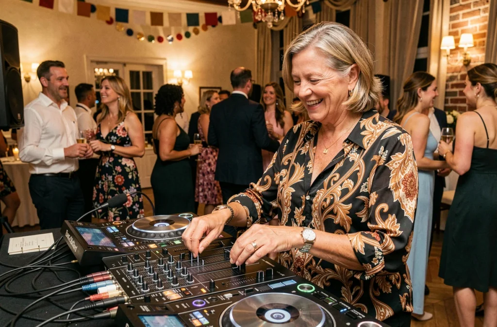 DJ animatrice d'As de Pique Music en performance lors d'une soirée festive en Pays de la Loire