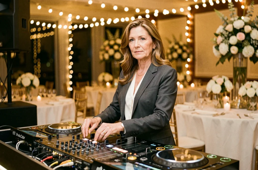 DJ expérimentée de MES PETITES MUSIQUES Pays de la Loire animant un mariage élégant depuis 1992